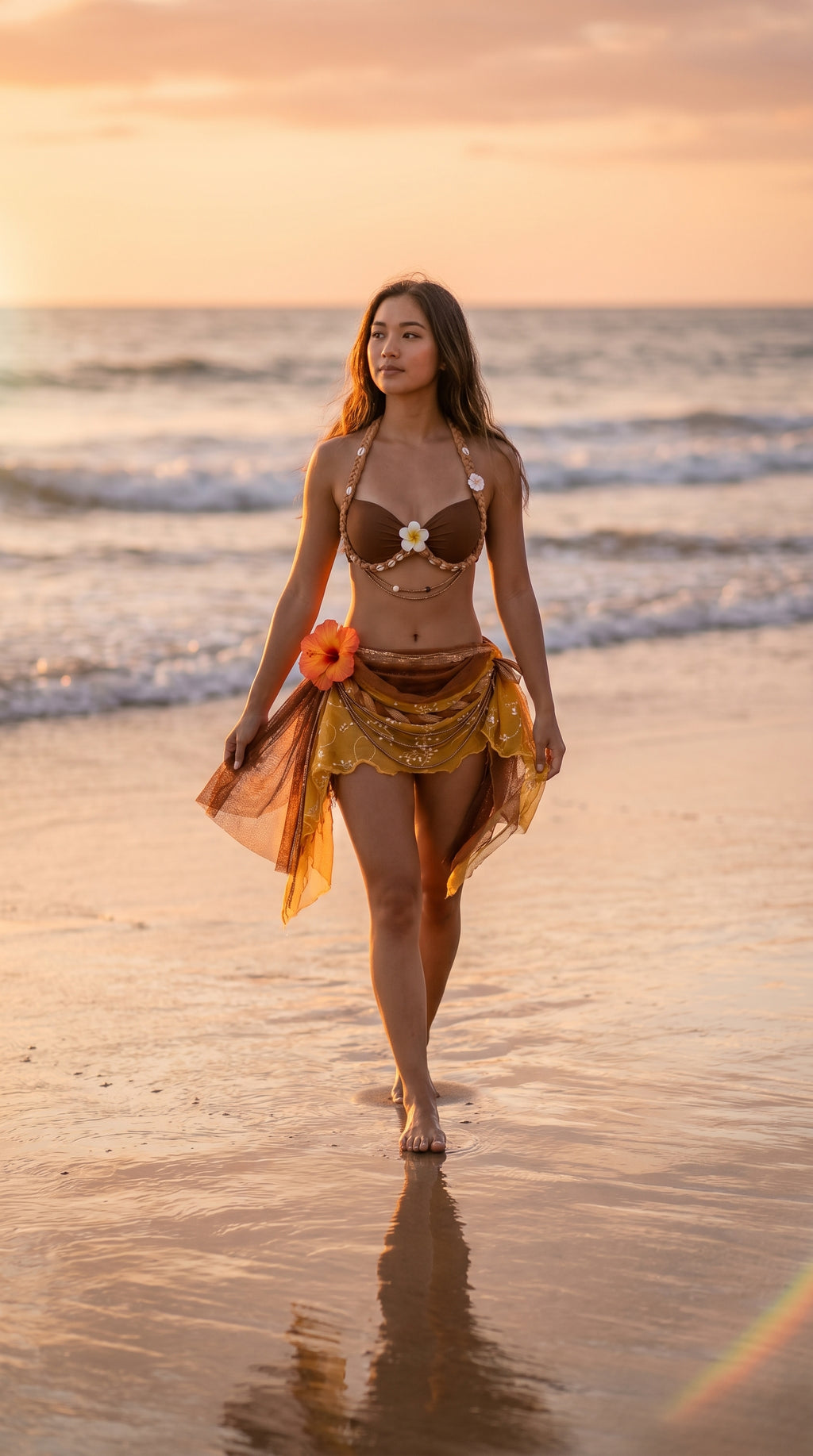 Amber Sunset Mermaid Swimwear Set