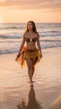 Amber Sunset Mermaid Swimwear Set
