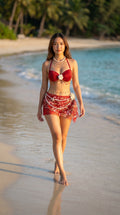 Red Mermaid Swimwear Set