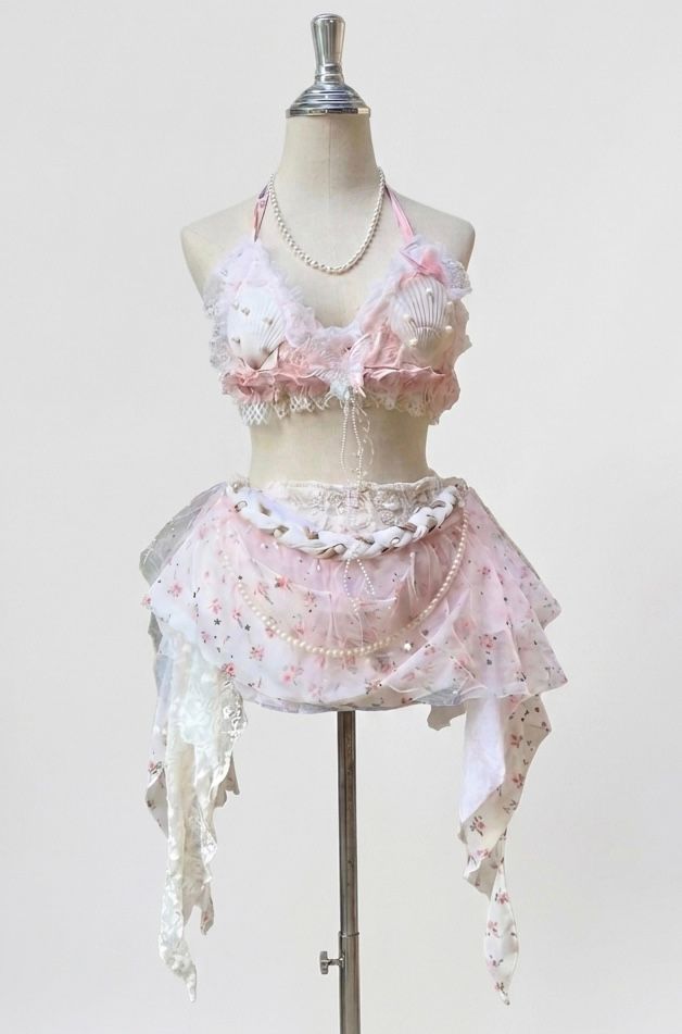 Ivory Bloom Mermaid Swimwear Set