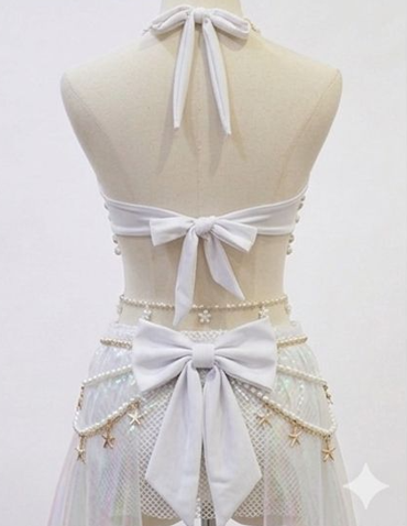 White Classic Mermaid Swimwear Set